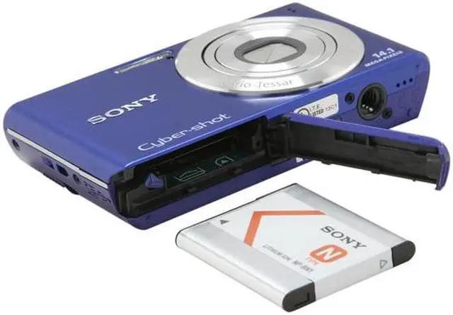 Alt view image 7 of 8 - SONY DSCW530/L Blue 14.1 MP 4X Optical Zoom 26mm Wide Angle Digital Camera