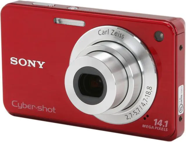 Main image of SONY DSC-W560/RC Red 14.1 MP 4X Optical Zoom 26mm Wide Angle Digital Camera
