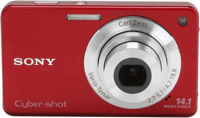 Alt view image 2 of 8 - SONY DSC-W560/RC Red 14.1 MP 4X Optical Zoom 26mm Wide Angle Digital Camera