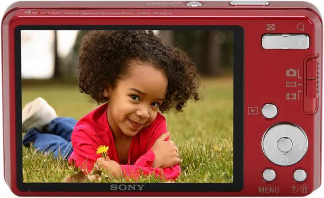 Alt view image 4 of 8 - SONY DSC-W560/RC Red 14.1 MP 4X Optical Zoom 26mm Wide Angle Digital Camera