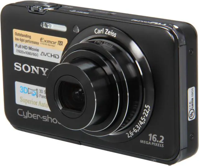 Main image of SONY DSCWX9/B Black 16.2 MP 5X Optical Zoom 25mm Wide Angle Digital Camera