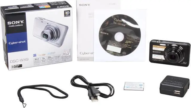 Alt view image 8 of 8 - SONY DSCWX9/B Black 16.2 MP 5X Optical Zoom 25mm Wide Angle Digital Camera
