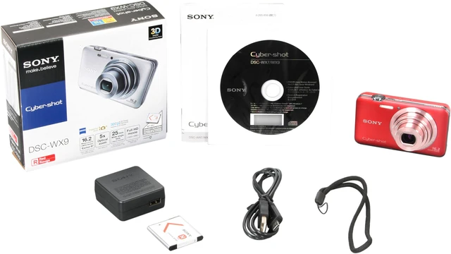 Alt view image 8 of 8 - SONY DSCWX9/R Red 16.2 MP 5X Optical Zoom 25mm Wide Angle Digital Camera