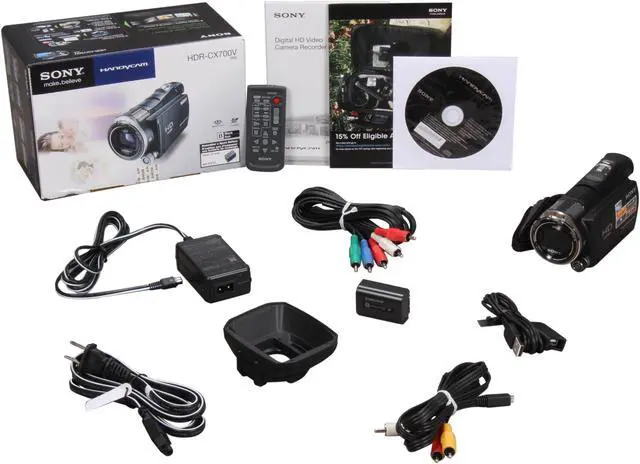 SONY HDRCX700V Black Full HD HDD/Flash Memory Camcorder - Newegg.com