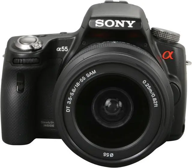 Alt view image 2 of 10 - SONY SLT-A55VL Black 16.2 MP  Digital SLR Camera with 18-55mm Lens