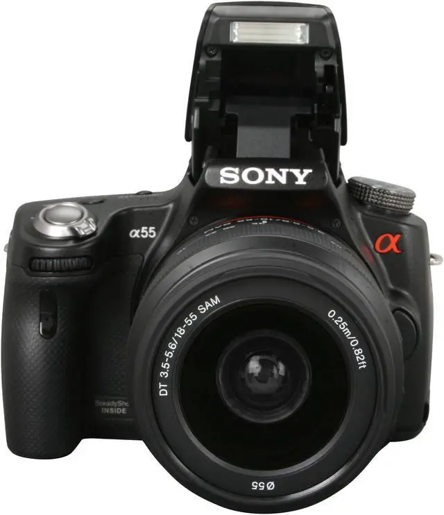 Alt view image 6 of 10 - SONY SLT-A55VL Black 16.2 MP  Digital SLR Camera with 18-55mm Lens