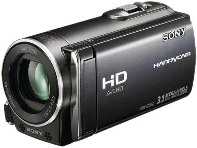 Main image of SONY HDR-CX150 Black 1/4" back-illuminated "Exmor R" CMOS sensor 2.7" 230K LCD 25X Optical Zoom 16GB HD Handycam Camcorder
