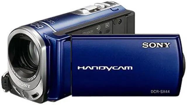 Alt view image 2 of 2 - SONY DCR-SX44/L Blue 1/8" CCD 2.7" 230K LCD 60X Optical Zoom 4GB Handycam Camcorder