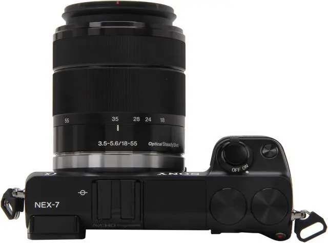 Alt view image 6 of 8 - Sony Alpha NEX-7K/B Black 24.3MP DSLR Camera With SEL1855 Lens