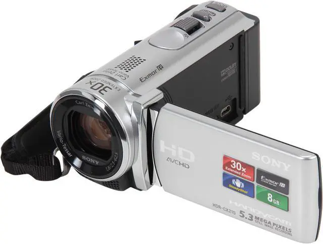 Main image of SONY HDR-CX210/S Silver 1/5.8" CMOS 2.7" (230K) LCD 25X Optical Zoom Full HD Flash Memory Camcorder