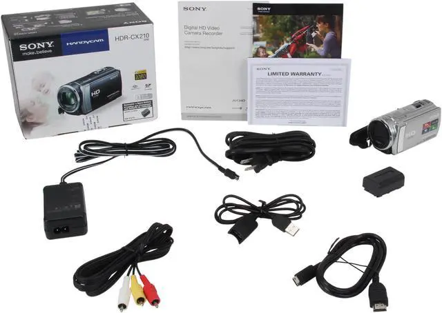 Alt view image 8 of 8 - SONY HDR-CX210/S Silver 1/5.8" CMOS 2.7" (230K) LCD 25X Optical Zoom Full HD Flash Memory Camcorder