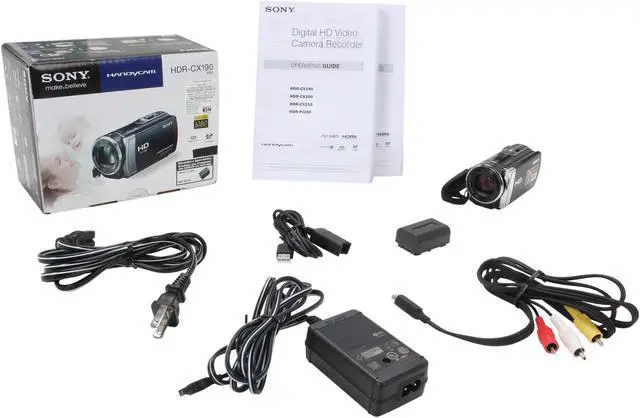 Alt view image 8 of 8 - SONY HDR-CX190/B Black 1/5.8" CMOS 2.7" (230K) LCD 25X Optical Zoom Full HD Camcorder