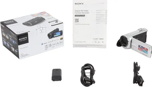 Alt view image 8 of 8 - SONY HDR-CX220/S Silver 1/5.8" CMOS 2.7" 230K LCD 27X Optical Zoom Full HD Camcorder