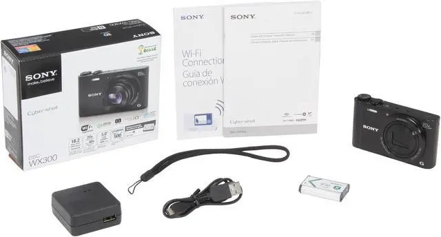 Alt view image 8 of 8 - SONY Cyber-shot DSC-WX300/B Black 18.2 MP 20X Optical Zoom Digital Camera HDTV Output