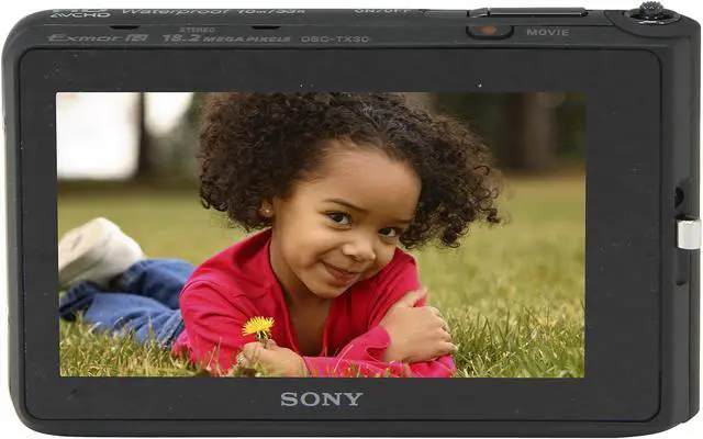 Alt view image 4 of 9 - SONY Cyber-shot TX30 Black 18.2MP 5X Optical Zoom Waterproof Shockproof 26mm Wide Angle Digital Camera HDTV Output