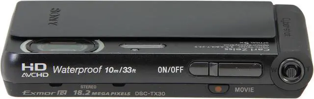 Alt view image 6 of 9 - SONY Cyber-shot TX30 Black 18.2MP 5X Optical Zoom Waterproof Shockproof 26mm Wide Angle Digital Camera HDTV Output