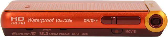 Alt view image 6 of 8 - SONY Cyber-shot DSC-TX30/D Orange 18.2MP 5X Optical Zoom Waterproof Shockproof 26mm Wide Angle Digital Camera HDTV Output