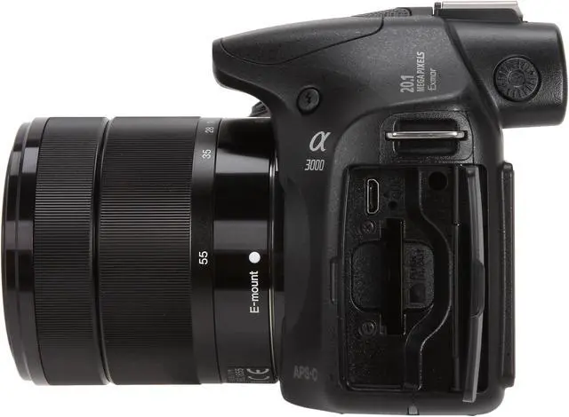 Alt view image 6 of 9 - SONY Alpha A3000 ILCE-3000K/B Black Interchangeable Lens Digital Camera with 18-55mm Lens
