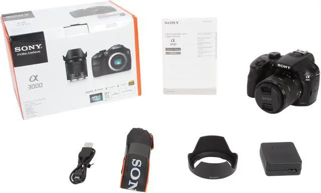 Alt view image 10 of 9 - SONY Alpha A3000 ILCE-3000K/B Black Interchangeable Lens Digital Camera with 18-55mm Lens