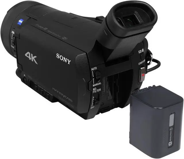 Alt view image 7 of 9 - SONY FDR-AX100/B Black 1" Exmor R CMOS 3.5" 921K Touch LCD 12X Optical Zoom Full HD HDD/Flash Memory Camcorder