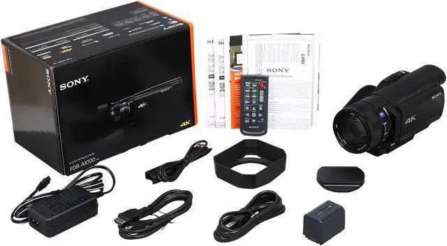 Alt view image 9 of 9 - SONY FDR-AX100/B Black 1" Exmor R CMOS 3.5" 921K Touch LCD 12X Optical Zoom Full HD HDD/Flash Memory Camcorder