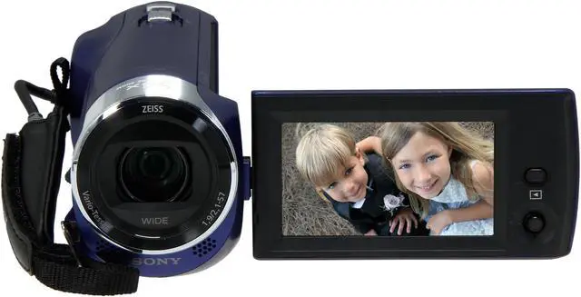 Alt view image 2 of 9 - SONY Handycam CX240 HDR-CX240/L Blue 1/5.8" CMOS 2.7" 230K LCD 27X Optical Zoom Full HD HDD/Flash Memory Camcorder
