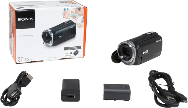Alt view image 11 of 11 - SONY HDR-CX330/B Black 1/5.8" CMOS 2.7" 230K LCD 30X Optical Zoom Full HD HDD/Flash Memory Camcorder