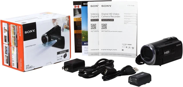 Alt view image 9 of 9 - SONY HDR-PJ340/B Black 1/5.8" CMOS 2.7" 230K LCD 24X Optical Zoom Full HD HDD/Flash Memory Camcorder