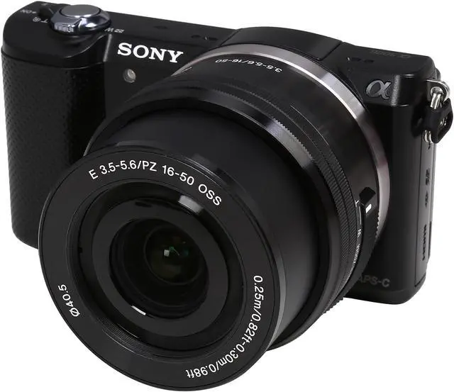 Main image of SONY Alpha a5000 ILCE-5000L/B Black 20.1MP 3.0" 460K LCD Compact Interchangeable Lens Digital Camera with 16-50mm Lens