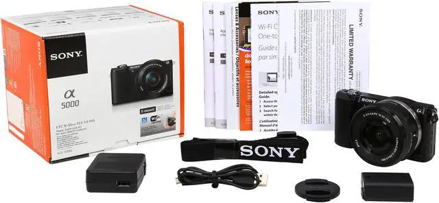 Alt view image 11 of 11 - SONY Alpha a5000 ILCE-5000L/B Black 20.1MP 3.0" 460K LCD Compact Interchangeable Lens Digital Camera with 16-50mm Lens