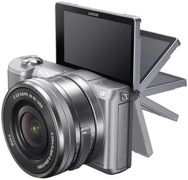 Alt view image 6 of 6 - SONY Alpha a5000 ILCE-5000L/S Silver 20.1MP 3.0" 460K LCD Compact Interchangeable Lens Digital Camera with 16-50mm Lens
