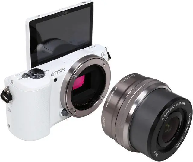 Alt view image 10 of 11 - SONY Alpha a5000 ILCE-5000L/W White 20.1MP 3.0" 460K LCD Compact Interchangeable Lens Digital Camera with 16-50mm Lens