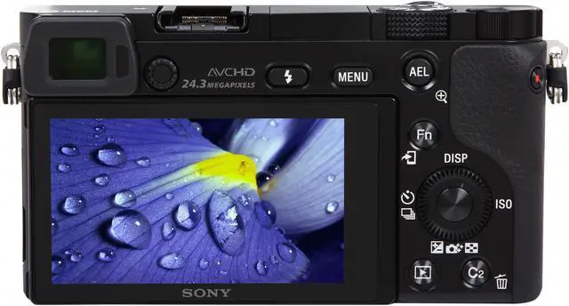 Alt view image 4 of 10 - SONY Alpha a6000 ILCE-6000/B Black 24.3 MP 3.0" 921.6K LCD Mirrorless Camera - Body Only
