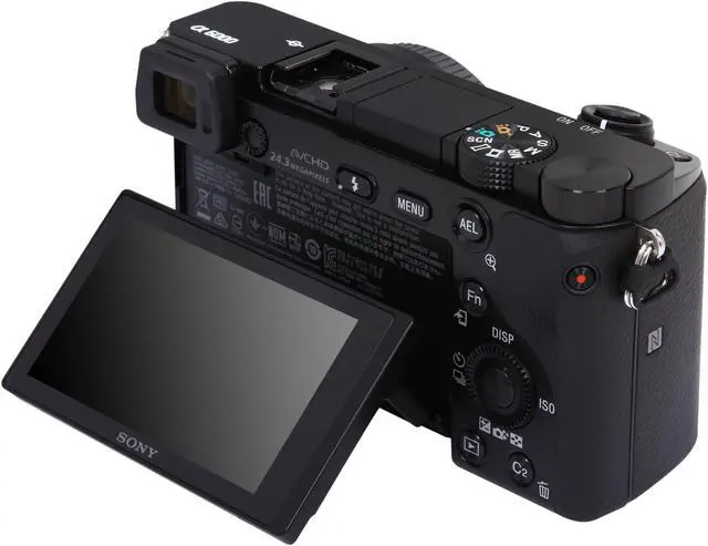 Alt view image 8 of 10 - SONY Alpha a6000 ILCE-6000/B Black 24.3 MP 3.0" 921.6K LCD Mirrorless Camera - Body Only
