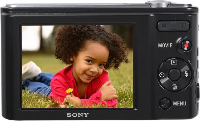 Alt view image 4 of 8 - SONY Cyber-shot W800 Black 20.1 MP 5X Optical Zoom Digital Camera