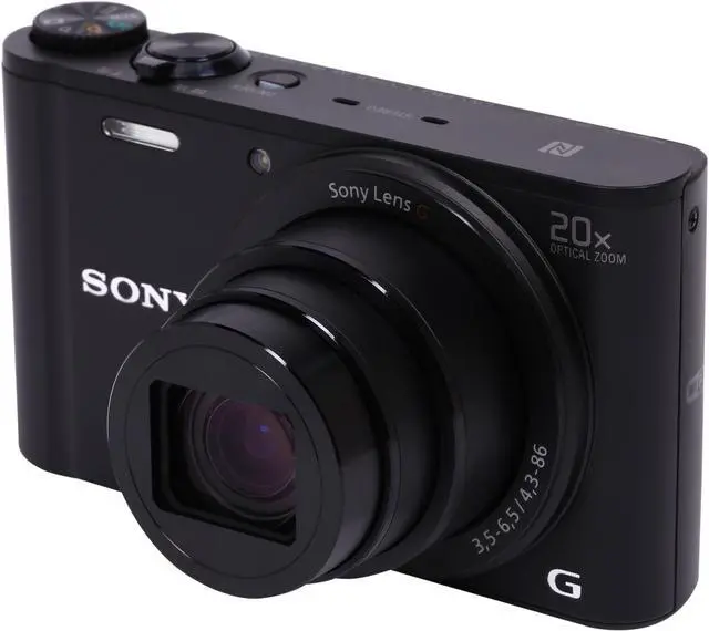 Main image of SONY Cyber-shot WX350 Black 18.2 MP 20X Optical Zoom 25mm Wide Angle Digital Camera HDTV Output