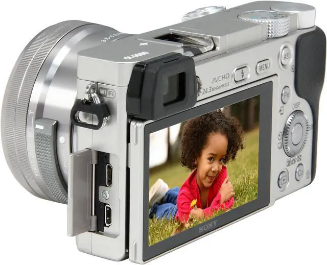 Alt view image 9 of 11 - SONY Alpha a6000 ILCE-6000L/S Silver 24.3MP 3.0" 921.6K LCD Mirrorless Interchangeable-lens Camera w/ 16-50mm lens
