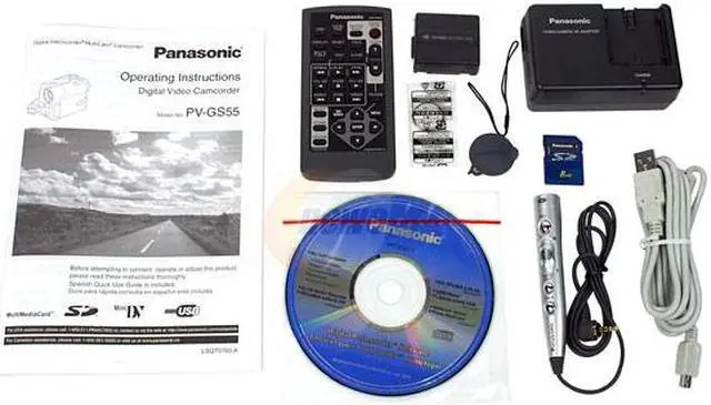 Alt view image 7 of 8 - Panasonic PV-GS55 1/6", 680K LCD 2.5" LCD 10X Optical Zoom MiniDV Camcorder