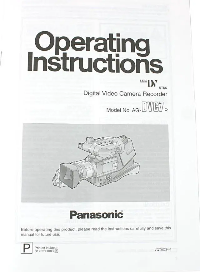 Alt view image 7 of 7 - Panasonic AG-DVC7 1/4" CCD 680K 2.5" LCD 15X (f=3.1 to 46.5mm) Optical Zoom Shoulder-Mount Digital Camcorder