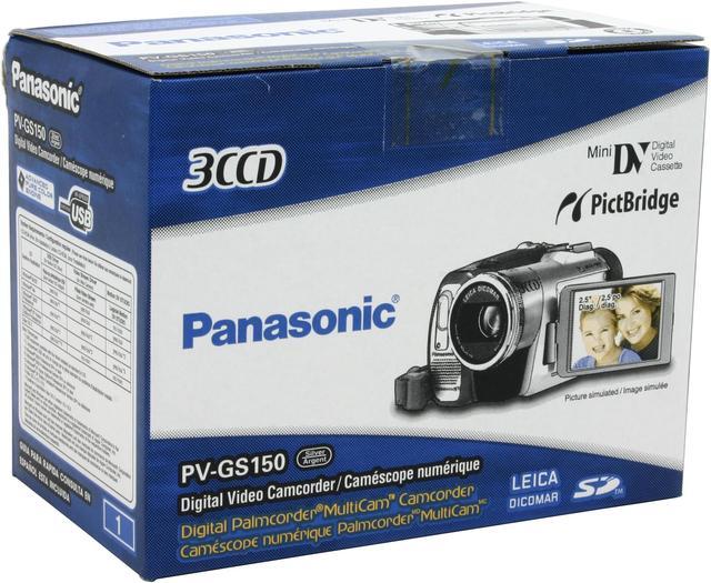 Alt view image 10 of 10 - Panasonic PV-GS150 1/6" 3CCD 2.5" 113K LCD LCD 10X Optical Zoom MiniDV Camcorder
