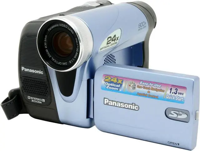 Alt view image 3 of 10 - Panasonic PV-GS19 680K pixels 2.5" LCD 39.5 - 948mm, 24x Optical Zoom MiniDV Camcorder