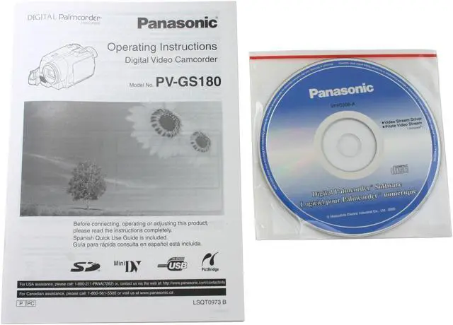 Alt view image 9 of 10 - Panasonic PV-GS180 1/6" 800K 3x CCD 2.5" 113K LCD 10X Optical Zoom MiniDV Camcorder