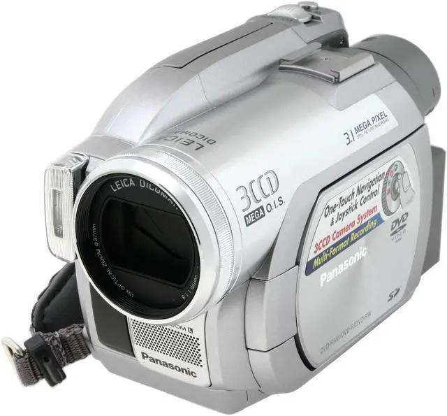 Alt view image 2 of 11 - Panasonic VDR-D300 1/6" 3 x CCD 2.7" 16:9 LCD 123K LCD 10X Optical Zoom DVD Camcorder