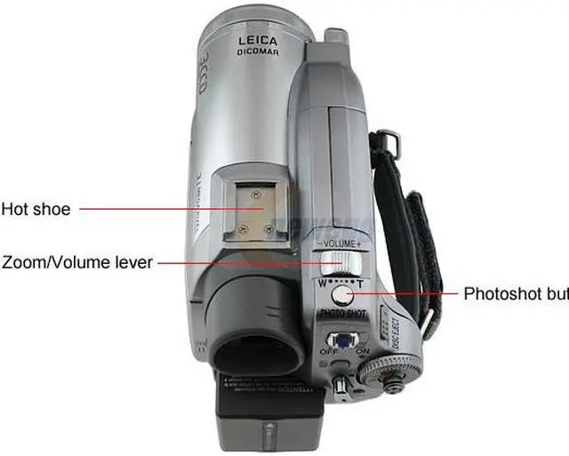 Alt view image 6 of 11 - Panasonic VDR-D300 1/6" 3 x CCD 2.7" 16:9 LCD 123K LCD 10X Optical Zoom DVD Camcorder