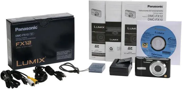 Alt view image 12 of 12 - Panasonic DMC-FX12K Black 7.2 MP 3X Optical Zoom Digital Camera