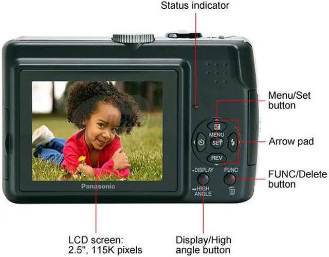 Alt view image 4 of 13 - Panasonic DMC-LZ7K Black 7.2 MP 6X Optical Zoom Digital Camera