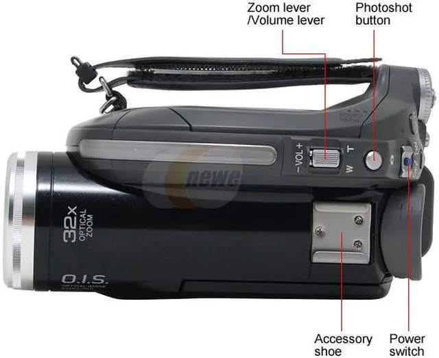 Alt view image 8 of 13 - Panasonic VDR-D230 Black 2.7"LCD 32X Optical Zoom DVD Palmcorder Camcorder