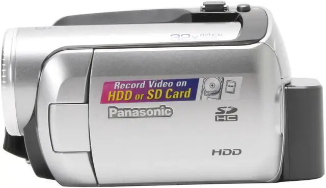 Alt view image 4 of 13 - Panasonic SDR-H18 1/6" CCD 2.7" 123K 32X Variable Speed Optical Zoom Hard Disk Drive/SD Palmcorder Camcorder