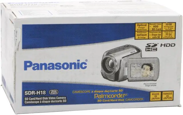 Alt view image 13 of 13 - Panasonic SDR-H18 1/6" CCD 2.7" 123K 32X Variable Speed Optical Zoom Hard Disk Drive/SD Palmcorder Camcorder
