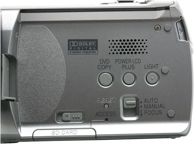 Alt view image 5 of 13 - Panasonic SDR-H200 Black&Silver 3CCD 10X Variable Speed  30GB Hard Disk Drive/SD Palmcorder Camcorder
